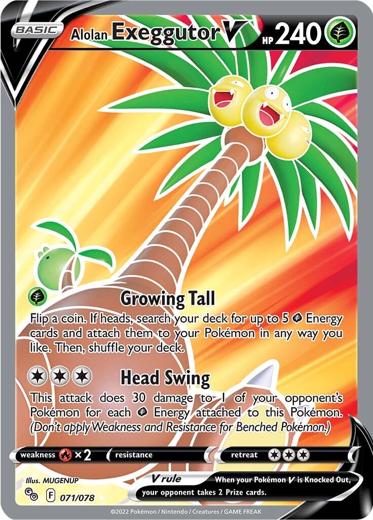 Alolan Exeggutor V (071/078) [Pokémon GO] | Shuffle n Cut Hobbies & Games