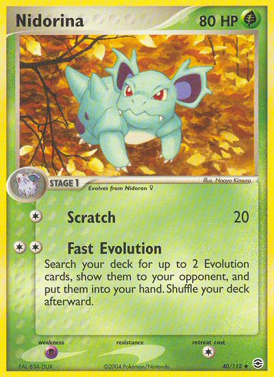 Nidorina (40/112) [EX: FireRed & LeafGreen] | Shuffle n Cut Hobbies & Games