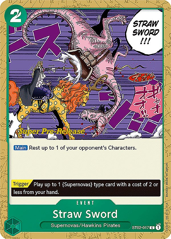 Straw Sword [Super Pre-Release Starter Deck: Worst Generation] | Shuffle n Cut Hobbies & Games