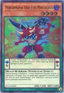 Performapal Odd-Eyes Minitaurus [BLLR-EN002] Ultra Rare | Shuffle n Cut Hobbies & Games