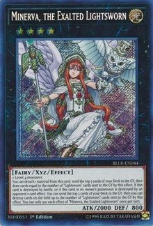 Minerva, the Exalted Lightsworn [BLLR-EN044] Secret Rare | Shuffle n Cut Hobbies & Games