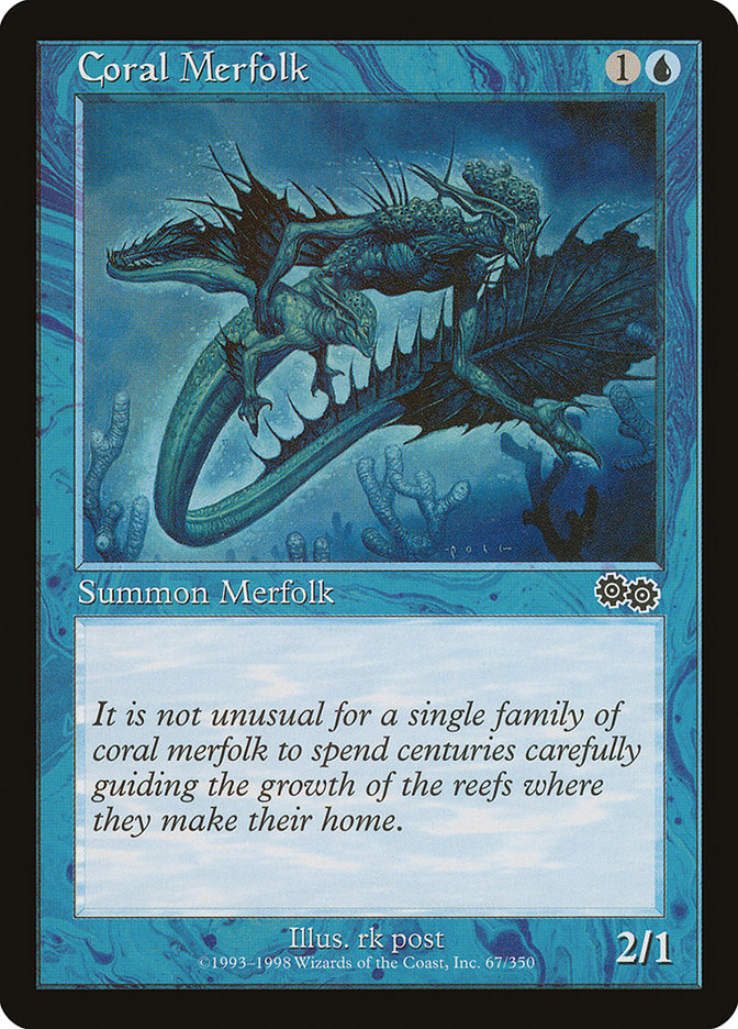 Coral Merfolk [Urza's Saga] | Shuffle n Cut Hobbies & Games