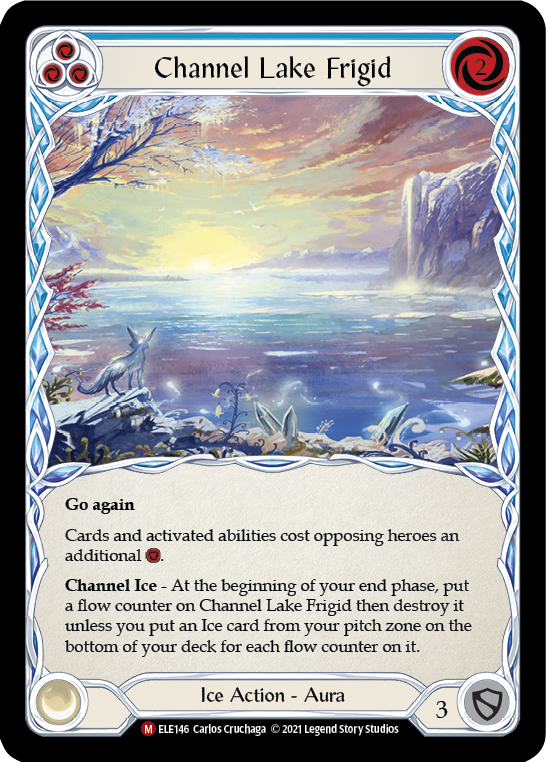 Channel Lake Frigid (Alternate Art) [ELE146] (Tales of Aria)  1st Edition Rainbow Foil | Shuffle n Cut Hobbies & Games