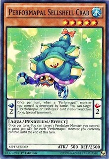 Performapal Sellshell Crab [MP17-EN002] Common | Shuffle n Cut Hobbies & Games