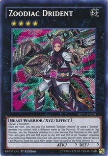 Zoodiac Drident [MP17-EN208] Secret Rare | Shuffle n Cut Hobbies & Games