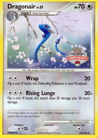 Dragonair (52/146) (State Province Territory Championship) [Diamond & Pearl: Legends Awakened] | Shuffle n Cut Hobbies & Games