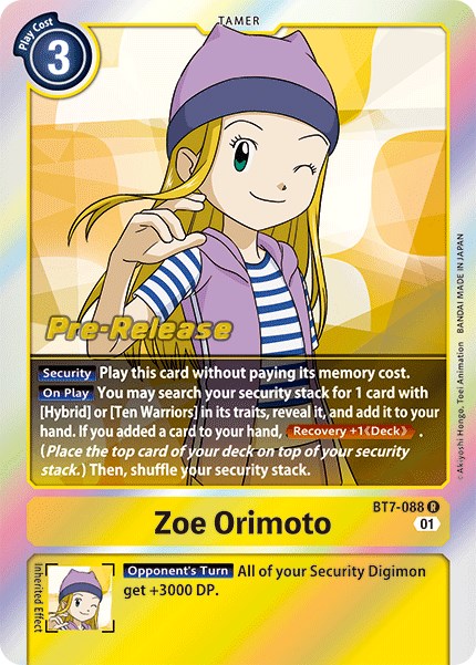 Zoe Orimoto [BT7-088] [Next Adventure Pre-Release Cards] | Shuffle n Cut Hobbies & Games