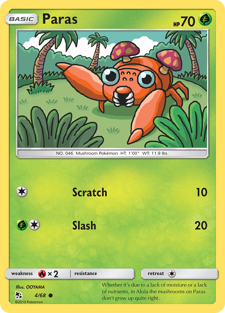 Paras (4/68) [Sun & Moon: Hidden Fates] | Shuffle n Cut Hobbies & Games