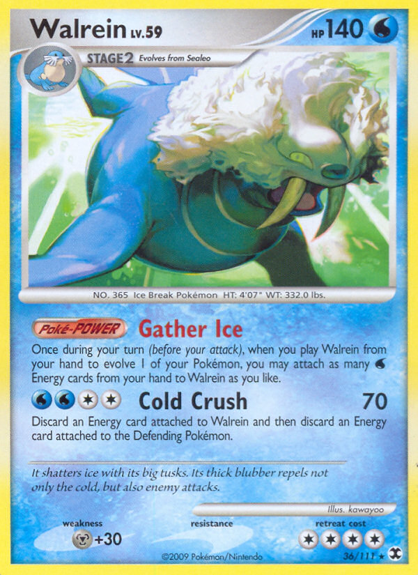 Walrein (36/111) [Platinum: Rising Rivals] | Shuffle n Cut Hobbies & Games