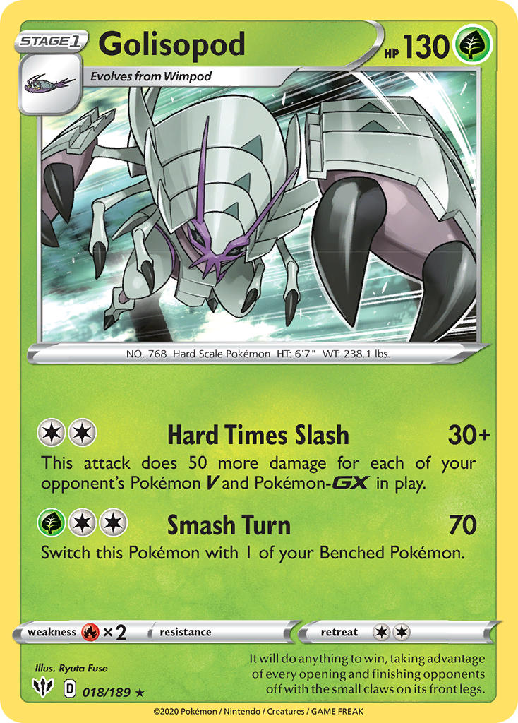 Golisopod (018/189) [Sword & Shield: Darkness Ablaze] | Shuffle n Cut Hobbies & Games