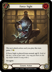 Force Sight (Yellow) [ARC207-C] 1st Edition Normal | Shuffle n Cut Hobbies & Games
