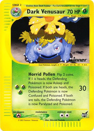 Dark Venusaur (7) (Winner) [Best of Promos] | Shuffle n Cut Hobbies & Games