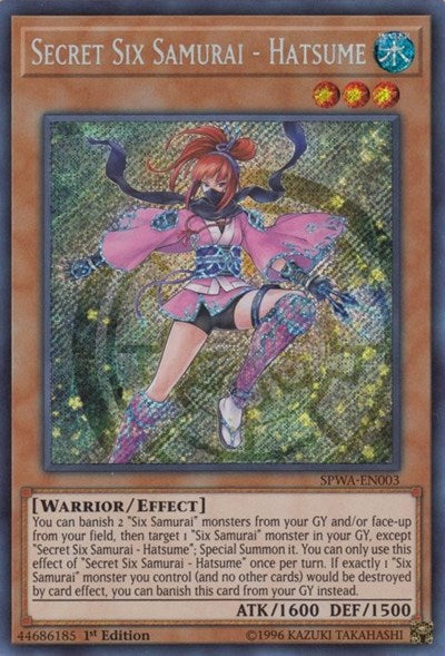 Secret Six Samurai - Hatsume [SPWA-EN003] Secret Rare | Shuffle n Cut Hobbies & Games