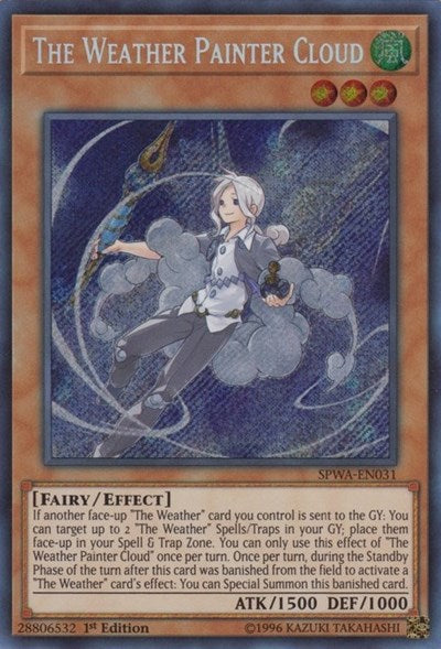 The Weather Painter Cloud [SPWA-EN031] Secret Rare | Shuffle n Cut Hobbies & Games