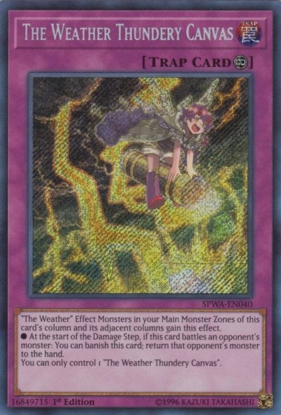 The Weather Thundery Canvas [SPWA-EN040] Secret Rare | Shuffle n Cut Hobbies & Games
