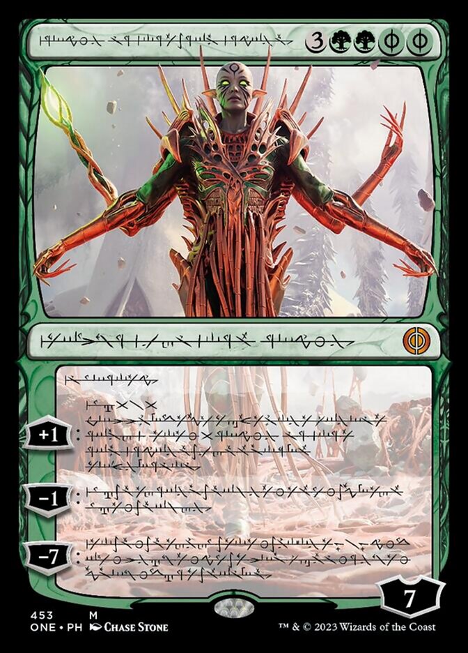 Nissa, Ascended Animist (Phyrexian Step-and-Compleat Foil) [Phyrexia: All Will Be One] | Shuffle n Cut Hobbies & Games