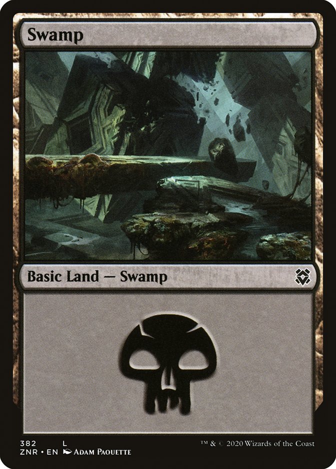 Swamp (382) [Zendikar Rising] | Shuffle n Cut Hobbies & Games