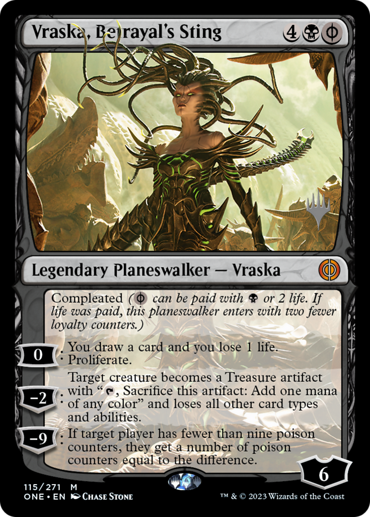 Vraska, Betrayal's Sting (Promo Pack) [Phyrexia: All Will Be One Promos] | Shuffle n Cut Hobbies & Games