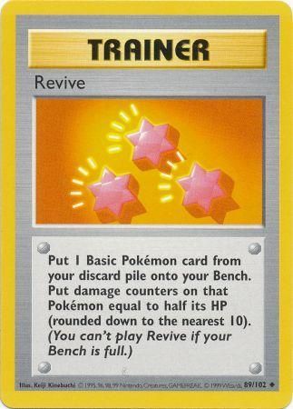 Revive (89/102) [Base Set Shadowless Unlimited] | Shuffle n Cut Hobbies & Games