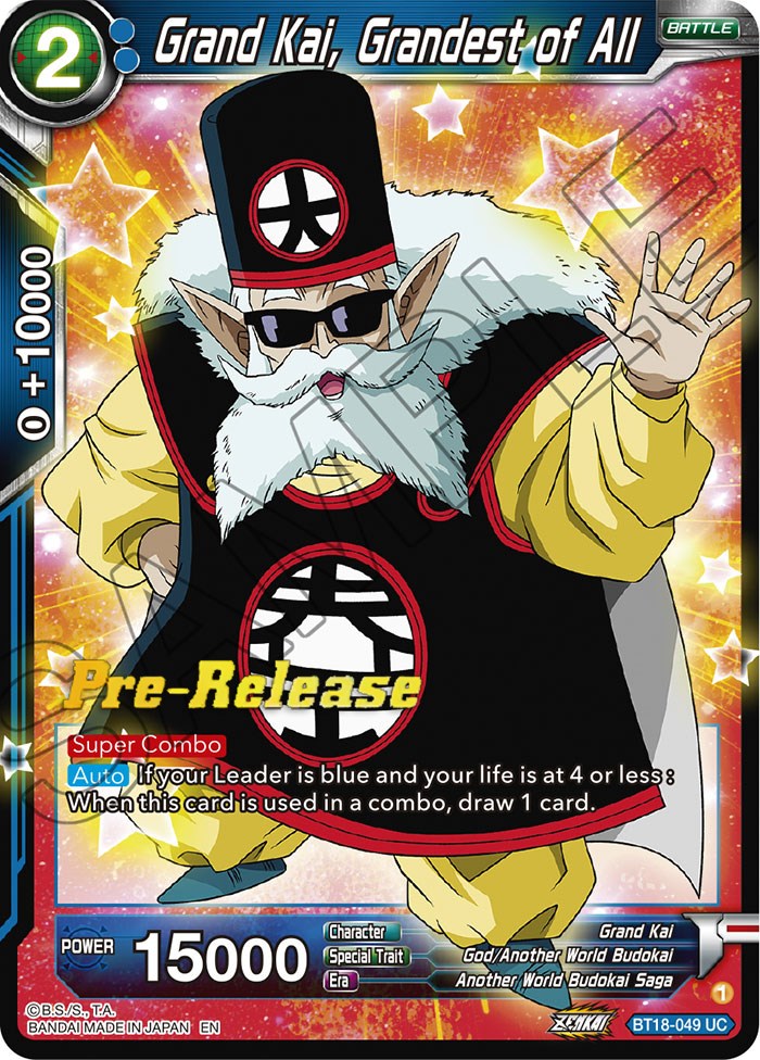 Grand Kai, Grandest of All (BT18-049) [Dawn of the Z-Legends Prerelease Promos] | Shuffle n Cut Hobbies & Games