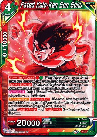 Fated Kaio-Ken Son Goku [SD9-04] | Shuffle n Cut Hobbies & Games