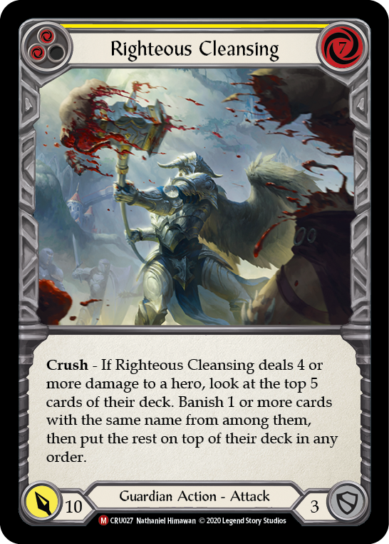 Righteous Cleansing [CRU027] 1st Edition Normal | Shuffle n Cut Hobbies & Games