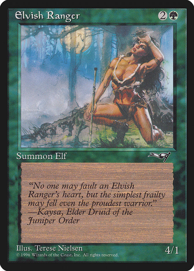 Elvish Ranger (Moon Background) [Alliances] | Shuffle n Cut Hobbies & Games