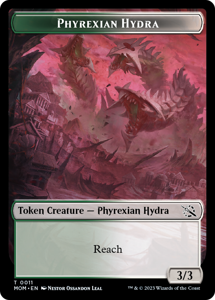 Treasure (21) // Phyrexian Hydra (11) Double-Sided Token [March of the Machine Tokens] | Shuffle n Cut Hobbies & Games
