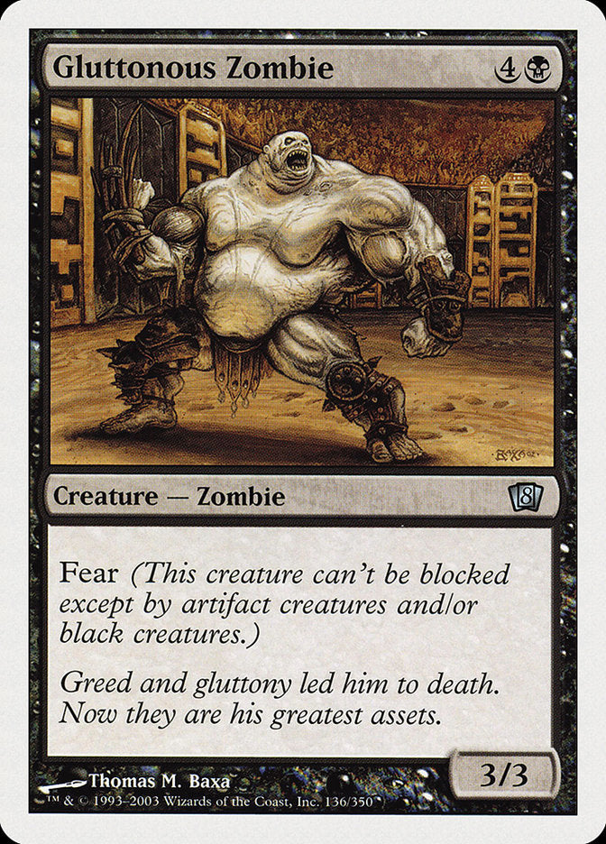 Gluttonous Zombie [Eighth Edition] | Shuffle n Cut Hobbies & Games