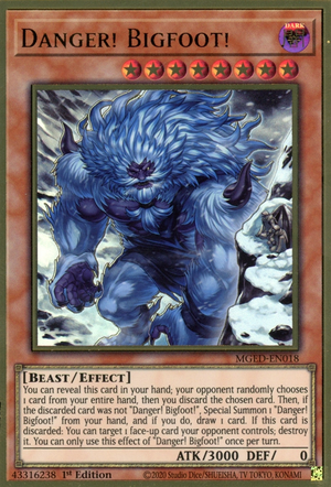 Danger! Bigfoot! (Alternate Art) [MGED-EN018] Gold Rare | Shuffle n Cut Hobbies & Games