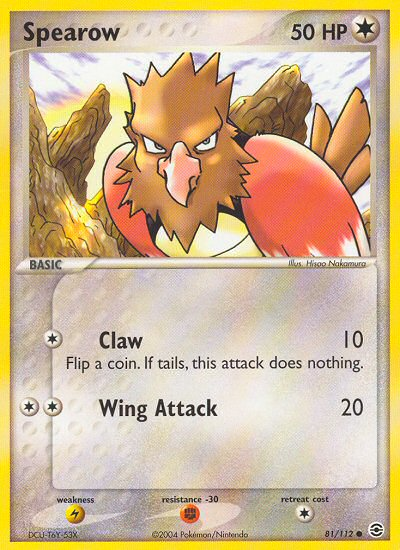 Spearow (81/112) [EX: FireRed & LeafGreen] | Shuffle n Cut Hobbies & Games