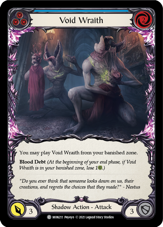 Void Wraith (Blue) (Rainbow Foil) [MON211-RF] 1st Edition Rainbow Foil | Shuffle n Cut Hobbies & Games