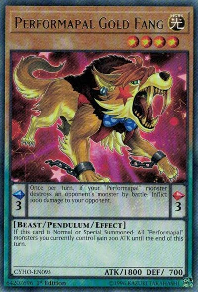 Performapal Gold Fang [CYHO-EN095] Rare | Shuffle n Cut Hobbies & Games