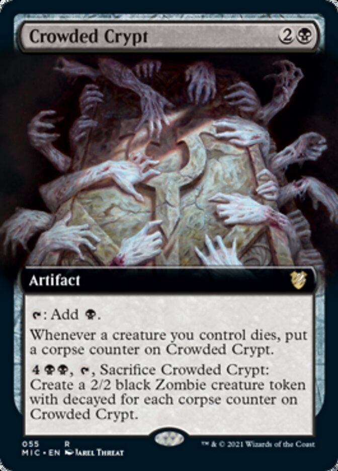 Crowded Crypt (Extended Art) [Innistrad: Midnight Hunt Commander] | Shuffle n Cut Hobbies & Games