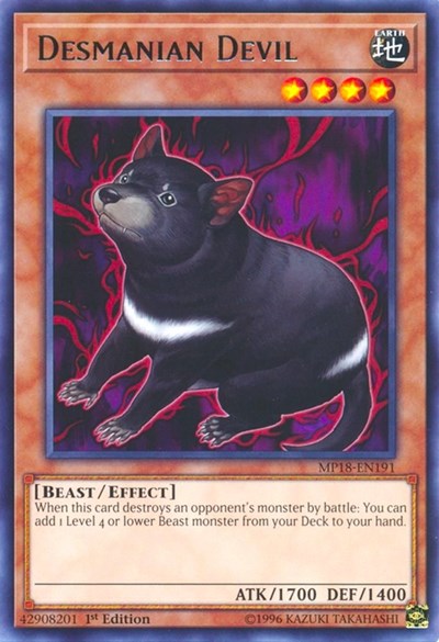 Desmanian Devil [MP18-EN191] Rare | Shuffle n Cut Hobbies & Games