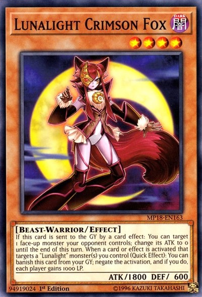 Lunalight Crimson Fox [MP18-EN163] Common | Shuffle n Cut Hobbies & Games