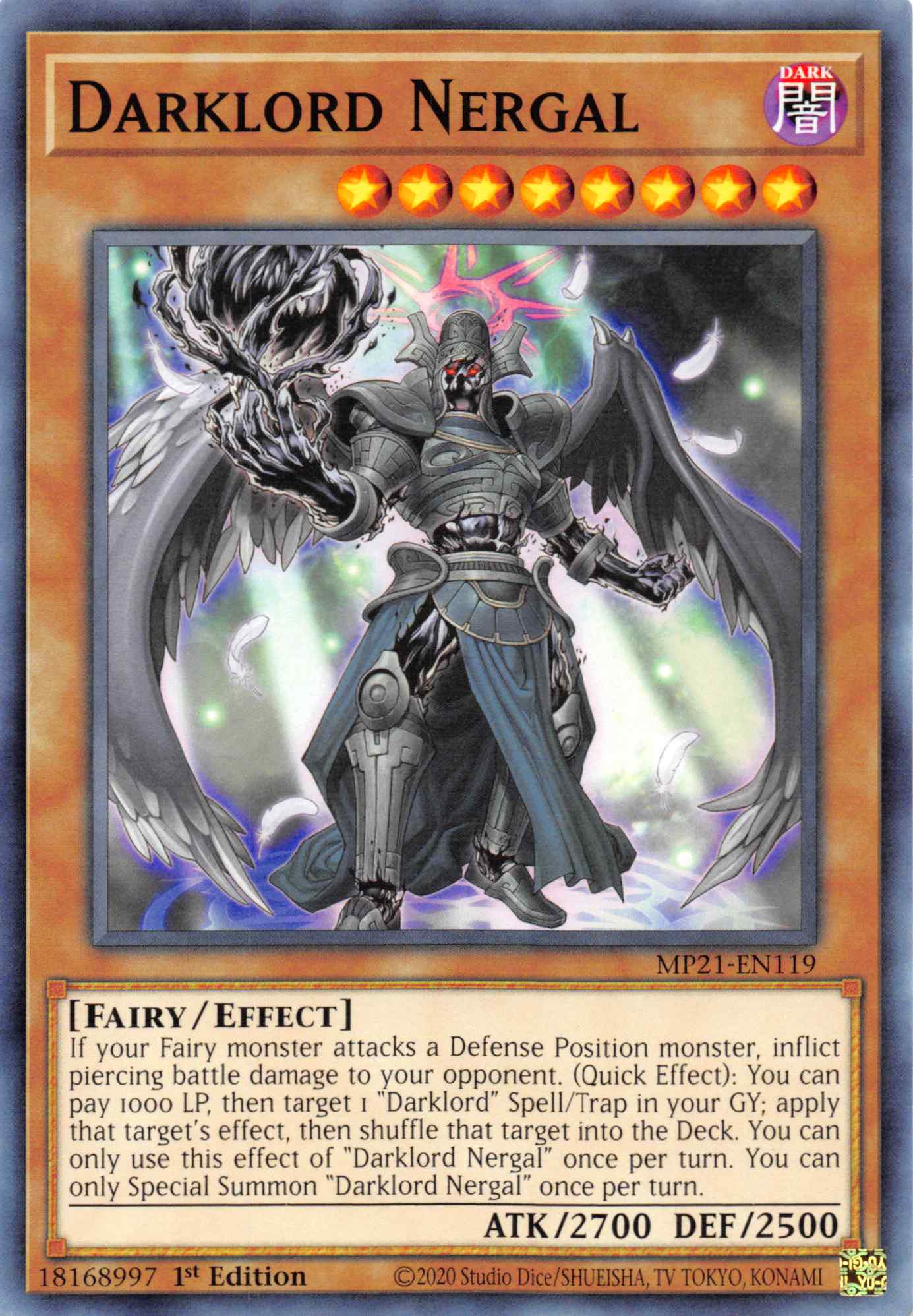 Darklord Nergal [MP21-EN119] Common | Shuffle n Cut Hobbies & Games