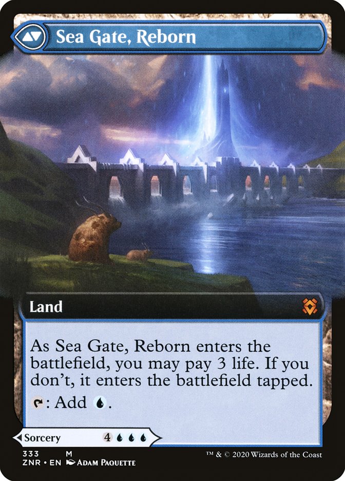 Sea Gate Restoration // Sea Gate, Reborn (Extended Art) [Zendikar Rising] | Shuffle n Cut Hobbies & Games