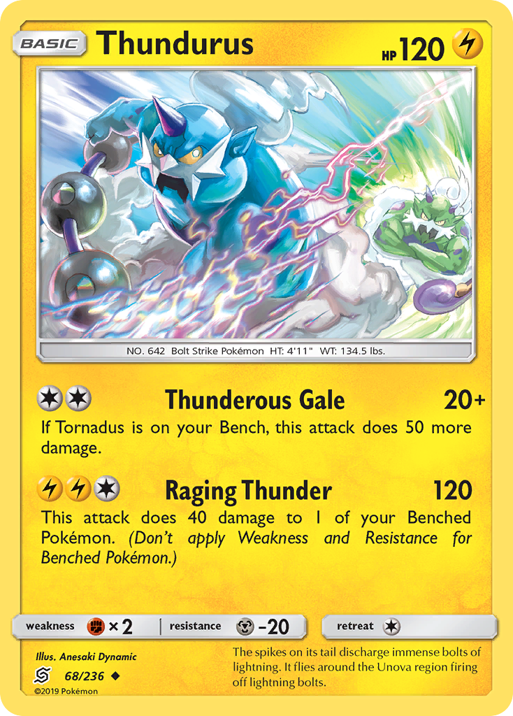 Thundurus (68/236) [Sun & Moon: Unified Minds] | Shuffle n Cut Hobbies & Games