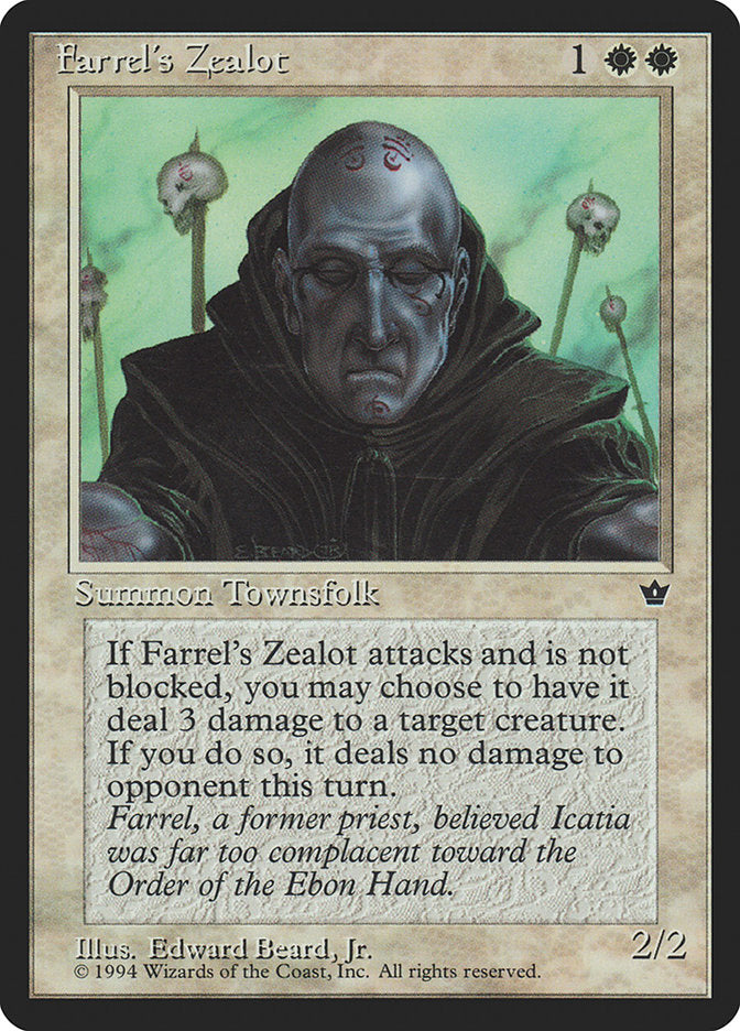Farrel's Zealot (Edward P. Beard, Jr.) [Fallen Empires] | Shuffle n Cut Hobbies & Games