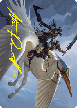 Gryffwing Cavalry Art Card (Gold-Stamped Signature) [Innistrad: Crimson Vow Art Series] | Shuffle n Cut Hobbies & Games