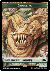 Goblin // Saproling Double-Sided Token [Dominaria Remastered Tokens] | Shuffle n Cut Hobbies & Games