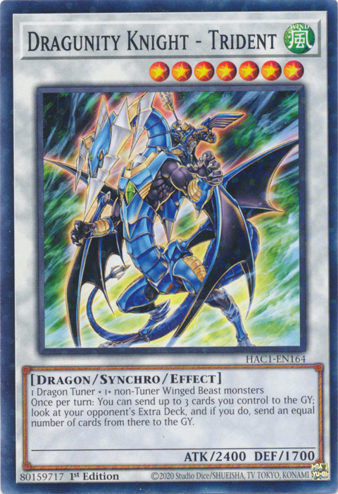 Dragunity Knight - Trident (Duel Terminal) [HAC1-EN164] Common | Shuffle n Cut Hobbies & Games
