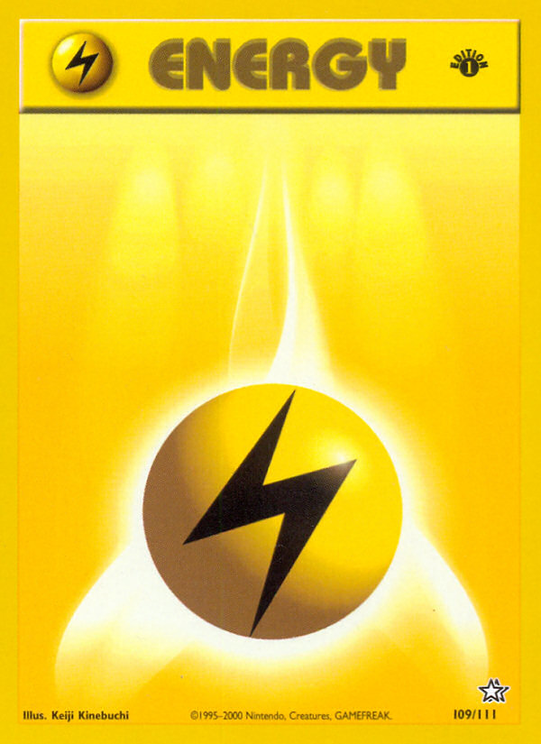 Lightning Energy (109/111) [Neo Genesis 1st Edition] | Shuffle n Cut Hobbies & Games
