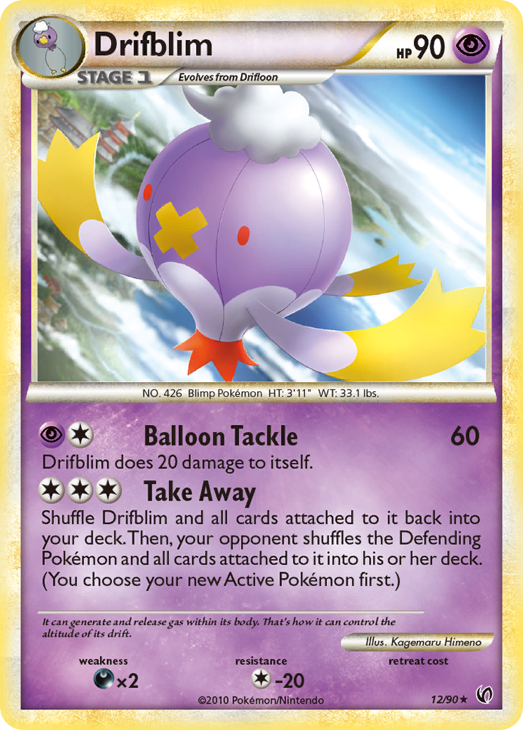 Drifblim (12/90) [HeartGold & SoulSilver: Undaunted] | Shuffle n Cut Hobbies & Games