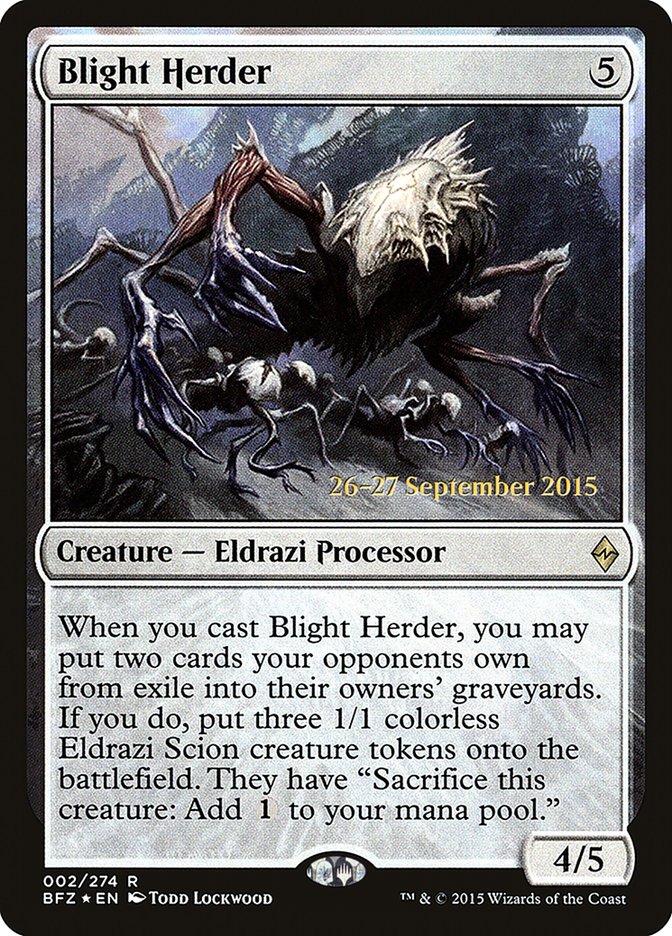 Blight Herder [Battle for Zendikar Prerelease Promos] | Shuffle n Cut Hobbies & Games