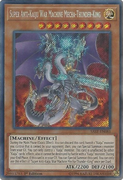 Super Anti-Kaiju War Machine Mecha-Thunder-King [SAST-EN081] Secret Rare | Shuffle n Cut Hobbies & Games