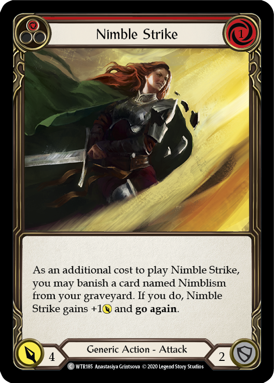 Nimble Strike (Red) [WTR185] Unlimited Edition Rainbow Foil | Shuffle n Cut Hobbies & Games