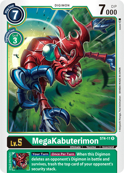 MegaKabuterimon [ST4-11] [Starter Deck: Giga Green] | Shuffle n Cut Hobbies & Games