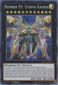 Number 93: Utopia Kaiser [BLHR-EN093] Secret Rare | Shuffle n Cut Hobbies & Games